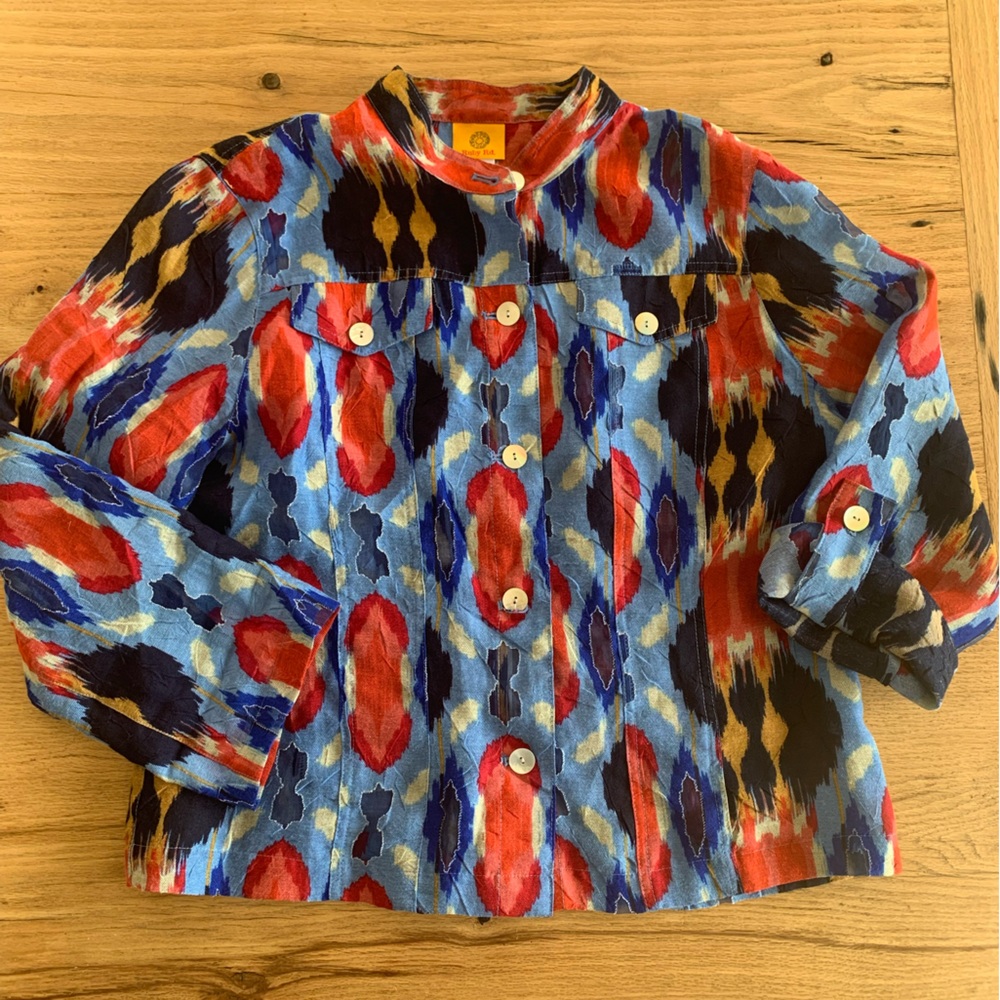 Ruby Rd. Lightweight Jacket Linen Sheer Long Slee… - image 1